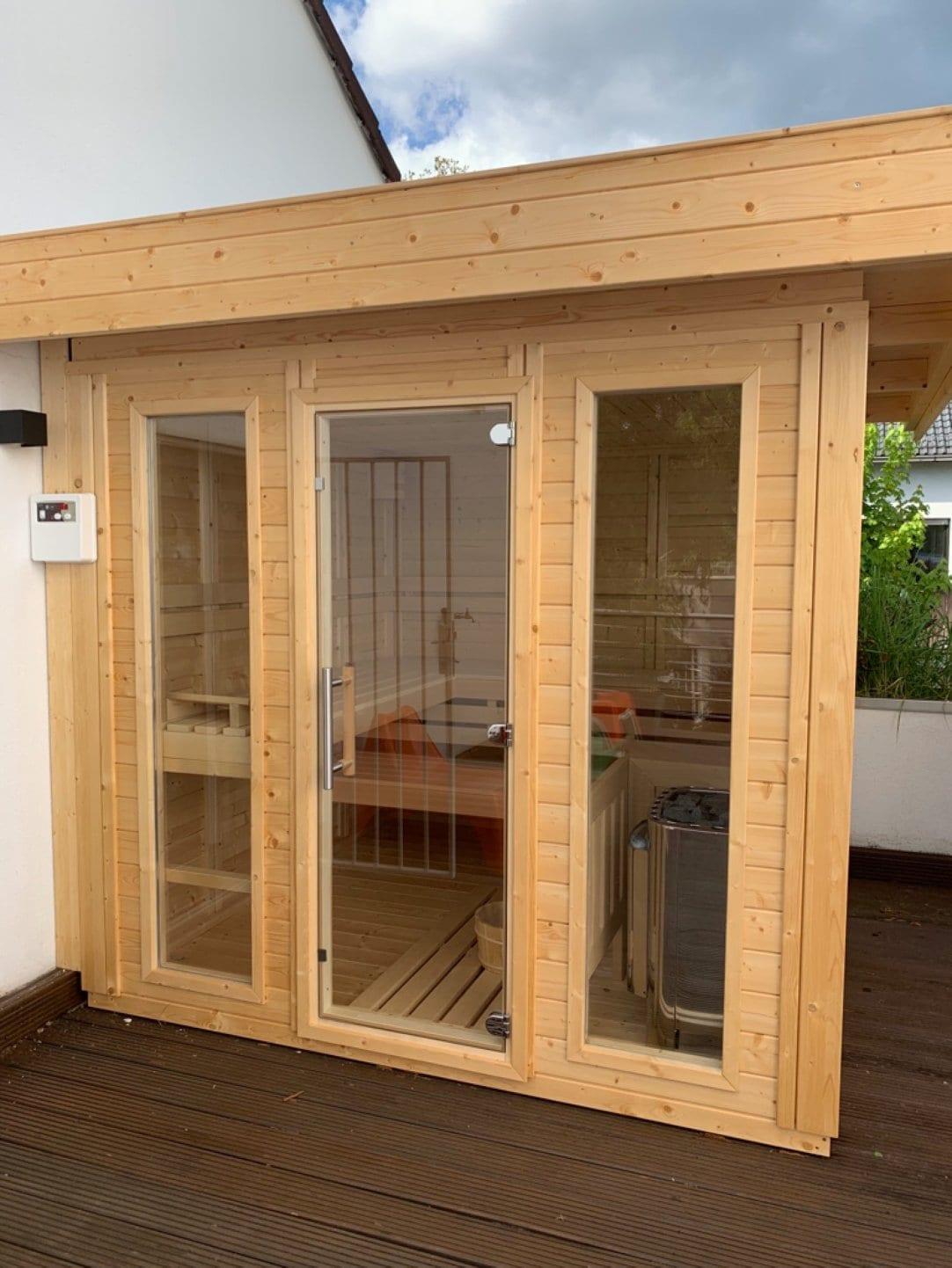 Aussensauna mit Glas – Wille Sauna