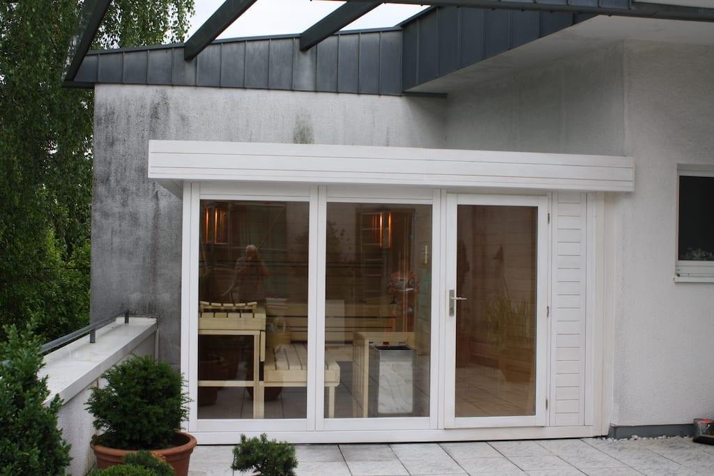 Aussensauna weiss – Wille Sauna