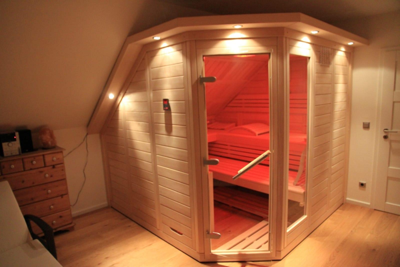 Ecksauna rot scaled – Wille Sauna