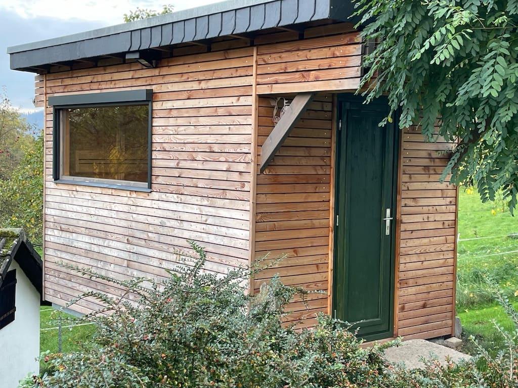 Aussensauna Tirano Rhombusleisten – Wille Sauna