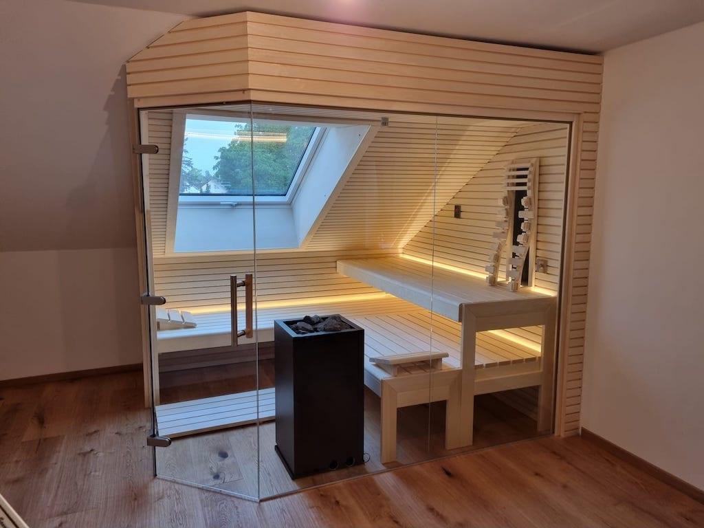Vesuv dachschraege hell – Wille Sauna