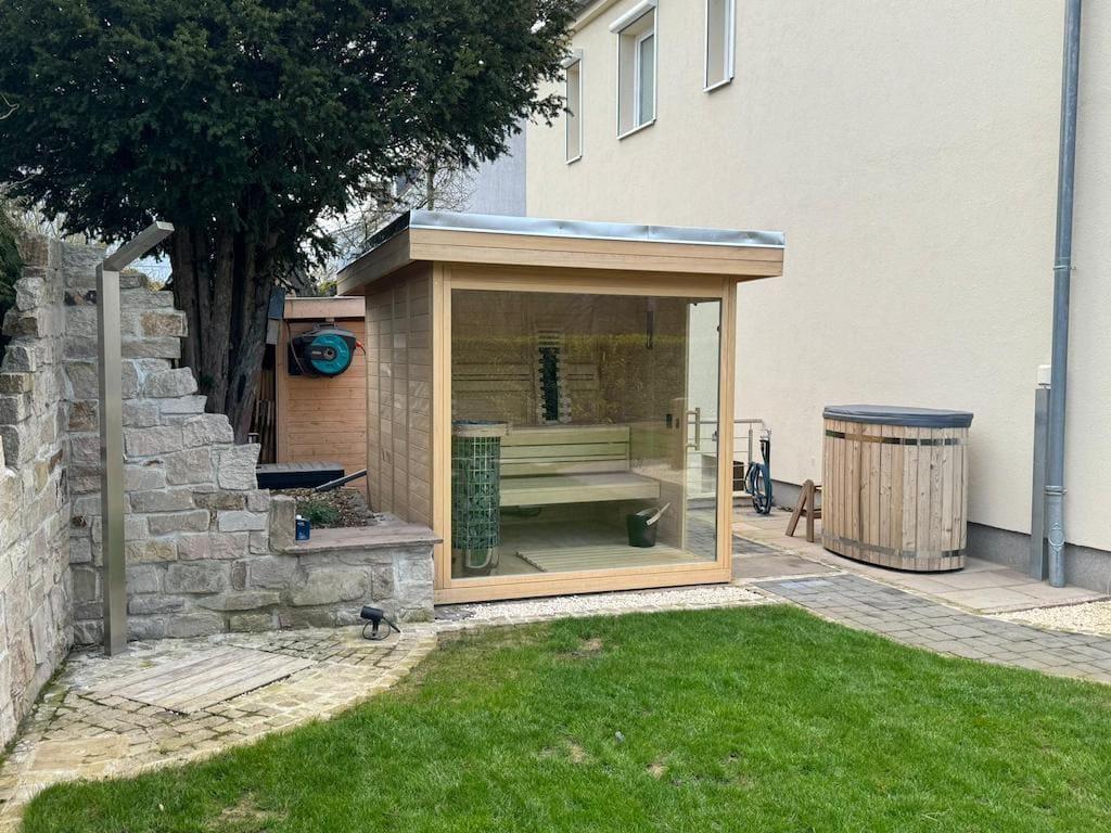 Tirano Gartenhaus-Sauna in Merano-Optik – Detail
