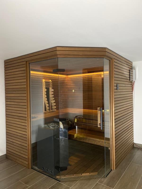 Designsauna Vesuv aus Thermo-Espe